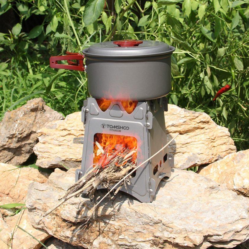 Ultralight Titanium Wood Burner Camping Stove