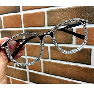 Gold rhinestone cat eye  Sunglasses for Women