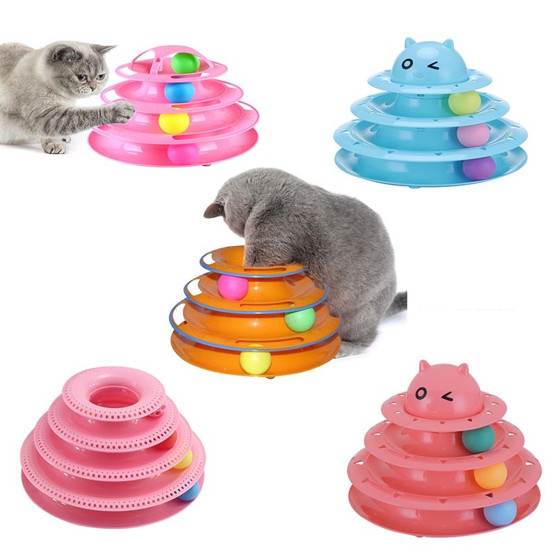 Funny Cat Pet Toy Intelligence Triple Play Disc