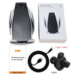10W Wireless Car Charger S5 Automatic Clamping Fast Charging Phone Holder Mount