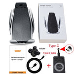 10W Wireless Car Charger S5 Automatic Clamping Fast Charging Phone Holder Mount