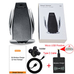 10W Wireless Car Charger S5 Automatic Clamping Fast Charging Phone Holder Mount